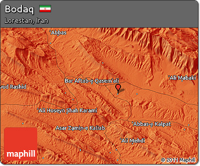 Political 3D Map of Bodaq