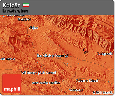 Political 3D Map of Kolzār