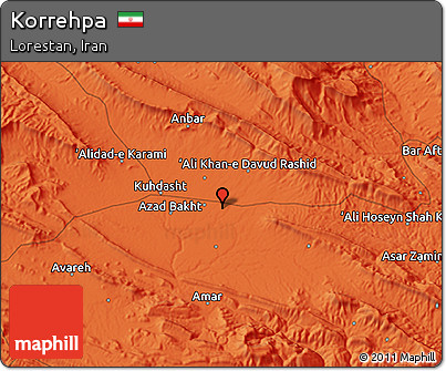 Political 3D Map of Korrehpa