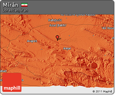 Political 3D Map of Mīrān