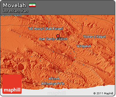 Political 3D Map of Movelah