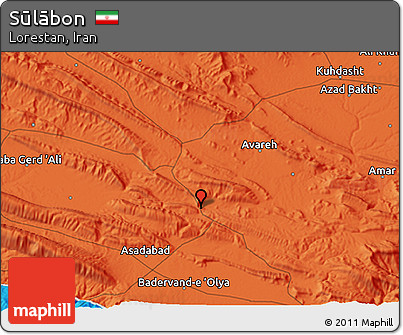 Political 3D Map of Sūlābon