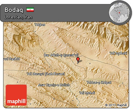 Satellite 3D Map of Bodaq