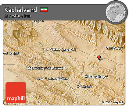 Satellite 3D Map of Kachalvand