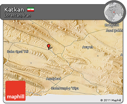 Satellite 3D Map of Katkan