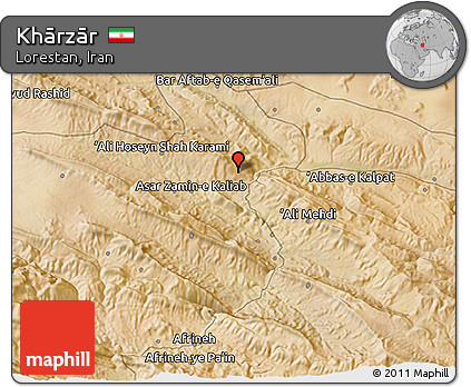 Satellite 3D Map of Khārzār