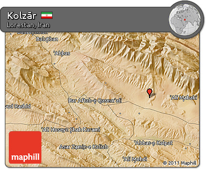 Satellite 3D Map of Kolzār