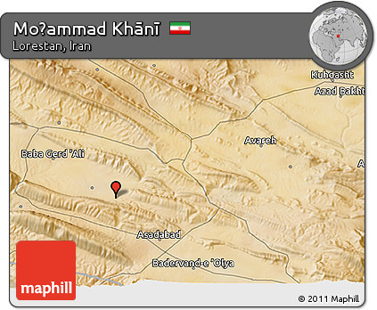 Satellite 3D Map of Moḩammad Khānī
