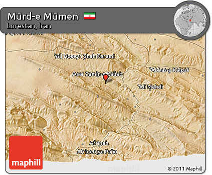 Satellite 3D Map of Mūrd-e Mūmen