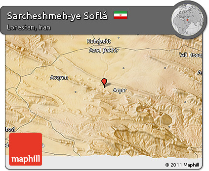 Satellite 3D Map of Sarcheshmeh-ye Soflá