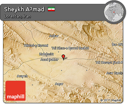 Satellite 3D Map of Sheykh Aḩmad