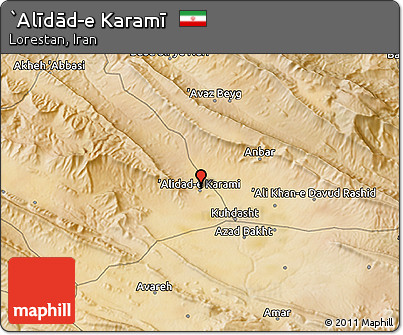 Satellite 3D Map of `Alīdād-e Karamī