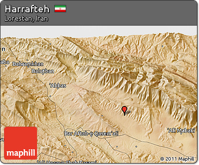 Satellite 3D Map of Harrafteh