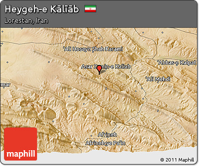 Satellite 3D Map of Heygeh-e Kālīāb