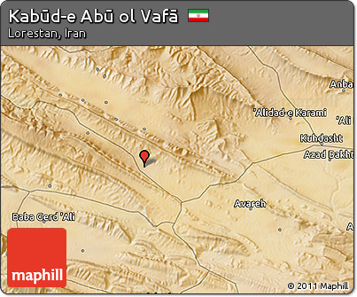 Satellite 3D Map of Kabūd-e Abū Ol Vafā