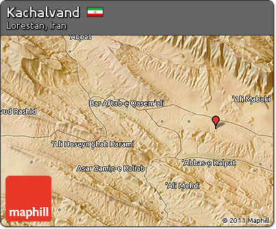 Satellite 3D Map of Kachalvand