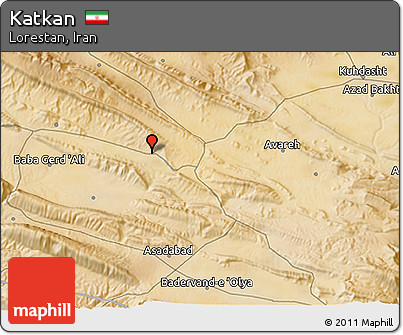 Satellite 3D Map of Katkan
