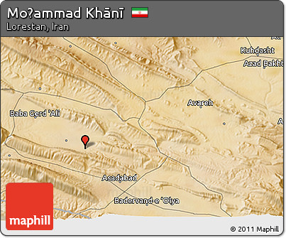Satellite 3D Map of Moḩammad Khānī