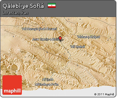 Satellite 3D Map of Qālebī-ye Soflá