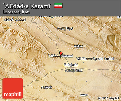Satellite 3D Map of `Alīdād-e Karamī