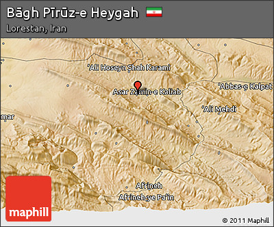 Satellite 3D Map of Bāgh Pīrūz-e Heygah