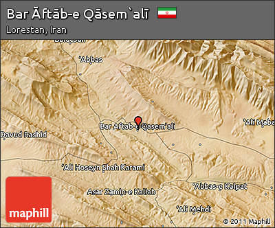 Satellite 3D Map of Bar Āftāb-e Qāsem`alī