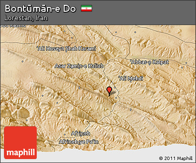Satellite 3D Map of Bontūmān-e Do