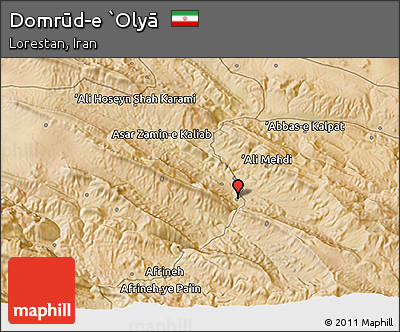 Satellite 3D Map of Domrūd-e `Olyā