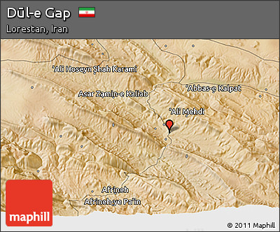 Satellite 3D Map of Dūl-e Gap