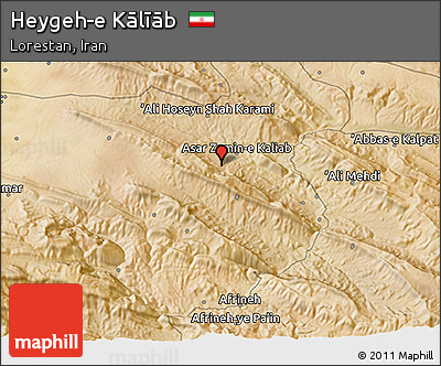 Satellite 3D Map of Heygeh-e Kālīāb