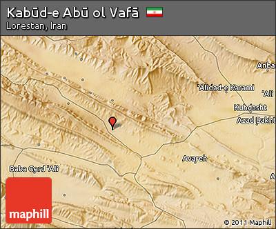 Satellite 3D Map of Kabūd-e Abū Ol Vafā