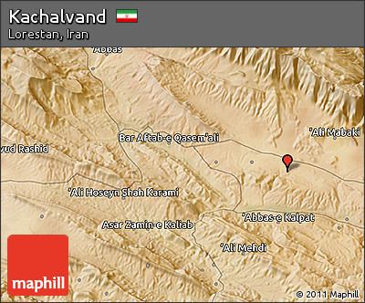 Satellite 3D Map of Kachalvand
