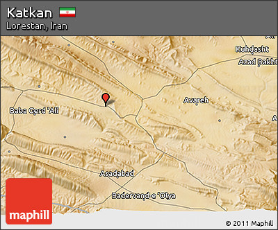 Satellite 3D Map of Katkan