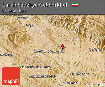 Satellite 3D Map of Lareh Sabzī-ye Gel Sorkheh