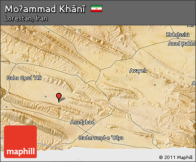 Satellite 3D Map of Moḩammad Khānī