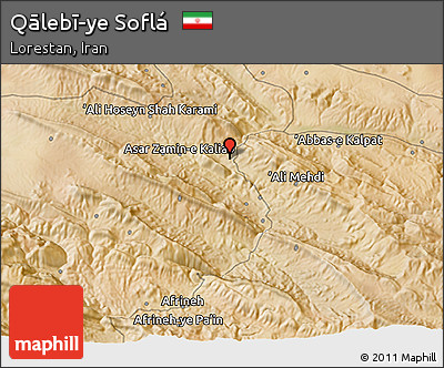 Satellite 3D Map of Qālebī-ye Soflá
