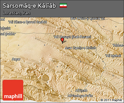 Satellite 3D Map of Sarsomāq-e Kālīāb