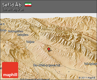 Satellite 3D Map of Sefīd Āb