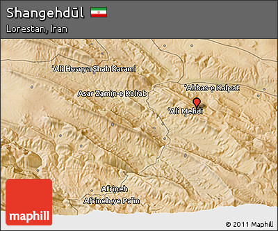 Satellite 3D Map of Shangehdūl