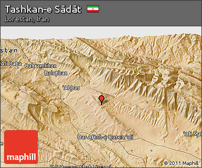Satellite 3D Map of Tashkan-e Sādāt