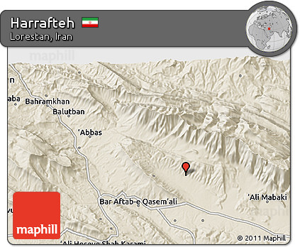 Shaded Relief 3D Map of Harrafteh