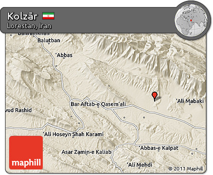 Shaded Relief 3D Map of Kolzār