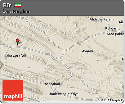 Shaded Relief 3D Map of Bīr