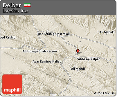 Shaded Relief 3D Map of Delbar