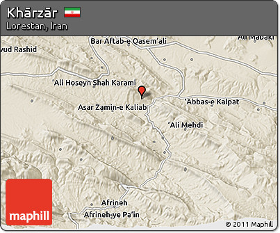 Shaded Relief 3D Map of Khārzār