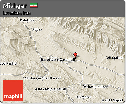 Shaded Relief 3D Map of Mīshgar