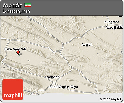 Shaded Relief 3D Map of Monār