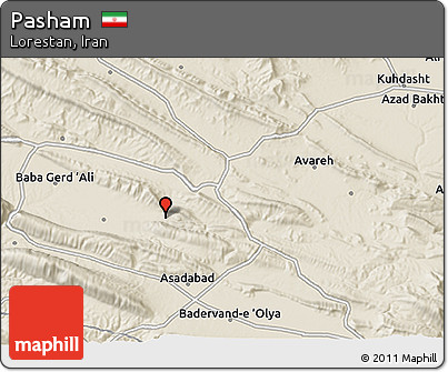 Shaded Relief 3D Map of Pasham