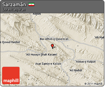 Shaded Relief 3D Map of Sarzamān