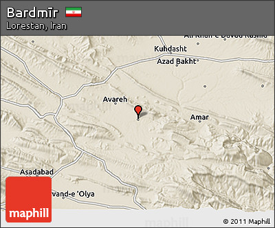 Shaded Relief 3D Map of Bardmīr